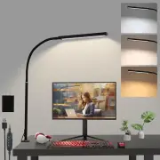 Clip on Desk Lamp Eye-Caring LED Reading Light USB Clamp Lamp with 3 Color,,,