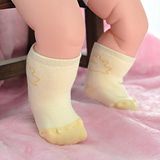【KEROPPA】MIT12~24個月嬰兒厚底止滑短襪x3雙(白配藍)C95001-A