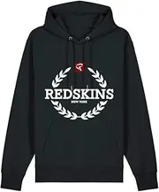 [Redskins] Unisex Pullover Hoodie Mixed Men Women Sweatshirt, Black
