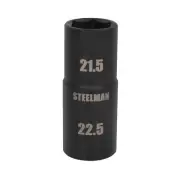 Steelman 1/2 in. Drive Thin Wall Impact Flip Socket, 21.5mmx22.5mm 60187