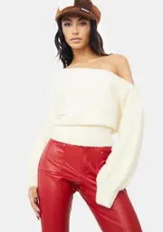 Cream My Way Of Life Fuzzy Sweater
