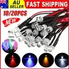 10/20PCS 10mm Prewired Emitting Diode LED Bulb Single Color Light DC12V