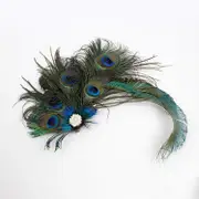 Peacock Gatsby Flapper Feather Headband
