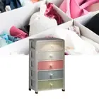 (5 Layer)Home Storage Cabinet PP Macaron Color Large Capacity Multi Layer HG