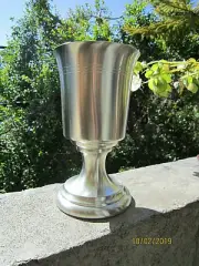 VINTAGE COLLECTIBLE LARGE 7" GS PRIESNER PEWTER GOBLET CHALICE MINT CONDITION