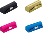 4 Pcs Lipstick Case with Mirror Retro Pure Color Lipstick Holder Storage Case