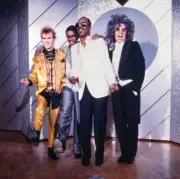 Howard Jones Herbie Hancock Stevie Wonder And Thomas Dolby 1985 OLD TV PHOTO