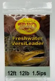 RIO Freshwater VersiLeader Tapered Fly Fishing Leader 12ft. 12lb. 1.5ips
