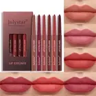 Lip Liner Set, 6Pcs Lipstick Lipliner Lip Pencil Make up Set, Nude Matte Lip Sta