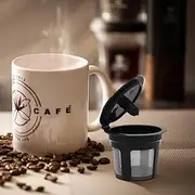 5PCS Refillable Coffee Capsules Set Coffee Filters Cup Reusable Pod Coffer Supplies Set for 2.0 1.0 Plus Black One Size