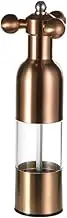 Salt and Pepper Grinder, Manual Stainless Steel Faucet Salt Shakers Mill with Handle, Refillable Adjustable Coarseness, for Home, Restaurant, BBQ,Gold,M (Medium,Rose Gold)