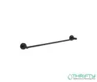 PLD Solo Single Towel Rail 800mm Matte Black SLMBSTR800