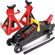 TOOLS-00280 Low Profile Hydraulic Trolley Service/Floor Jack Combo with 2 Ratche