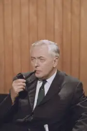 British Labour Party Politician Harold Wilson Smoking A Pipe OLD PHOTO