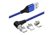TEGAL E360 Sideway Magnetic Fast Charging Cable 3 in 1 2m