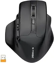 E-YOOSO Large Wireless Mouse X-31 4800 DPI 6 Buttons 18 Months Battery Black for Laptop, Mac, Chromebook, PC, Windows