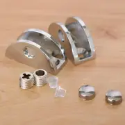 Adjustable 6mm-12mm Glass Shelf Clip Clamps- Half Circle Shape Brackets
