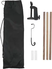 Topyond Folding Lamp Pole, Camping Table Lamp Pole, Walnut Lantern Stand Portable Lightweight for Camping Picnic Fishing Barbecue