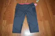 NWT Womens TANGERINE Gray Heather Orange Waist Active Exercise Shorts Capris S
