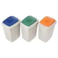 在飛比找家樂福線上購物網優惠-日式分類附蓋垃圾桶CL42L-顏色隨機出貨