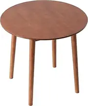 ACA Trading Solid Oak Wood Dining Table - Smooth Natural Wood Finish Modern Rectangular Design for Kitchen&Dining Rooms Seats Up to 4-6 Guests Elegant Plain Wood Table for Home Office (100 cm Walnut)