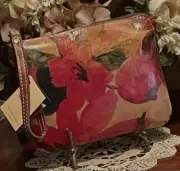 Patricia Nash Cassini Spring Multi Wristlet; Full Grain Leather; New With Tags