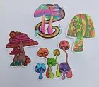 Mushroomss Vinyl Sticker Set Psychedelic Mycology Forest Botanical Goblincore