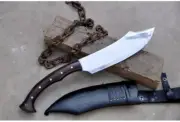 Custom Handmade Carbon Steel Blade Survival Machete-Camping-Hunting-Full Tang