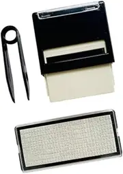 Frediuo Self Inking Stamp Set DIY Stamp Kit Stationary Professional Inking Stamp DIY Custom Printing Stamp for Parents Office School, Black, 18mmx47mm