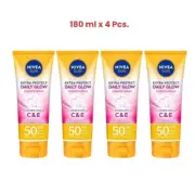 Nivea Extra Protect Daily Glow Essence Serum C&E SPF 50 PA+++ UVA UVB 180ml/4pcs