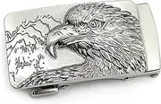 [CHENNAN] Men's Belt Buckle with Eagle Head, Vintage Alloy Automatic Buckle, for Attaching Belts, Business Trousers, Inner Diameter 35 mm