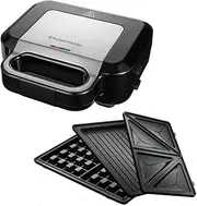Russell Hobbs Multifunktionsgerät 3-in-1 [Sandwichmaker, Waffeleisen, Kontaktgrill] Creations (spülmaschinengeeignete, antihaftbeschichtete & extra tiefe Platten, BPA frei) 26810-56