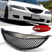 Fits 03 04 05 Mazda 6 Honeycomb Glossy Black Bumper Hood 3D Mesh Grill Grille (for: Mazda)