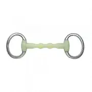 Shires Equikind Ripple Mullen Mouth Horse Eggbutt Snaffle Bit - Stainless Steel 5.5in