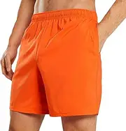 [PHJTOMK] Mens Breathable Dry Active 5 Inches Shorts with Pockets Workout Running Gym Training Shorts Basketball Short