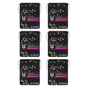 6 x U By Kotex Ultrathins 100% Cotton Cover Sheet Pads Super With Wings 10 Packs