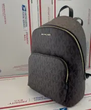 $298 Michael Kors CONNIE MD Backpack Handbag Brown Black Designer MK Bag NWT