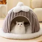 Dog Cat Bed Indoor Furniture Cozy Pumpkin Semi Enclosed Pet Cat Nest Cat Bed