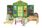CoComelon School Time Deluxe Playtime Set - JJ, Bella, Ms. Appleberry The Teacher and 5 Accessories Table, Cot, Armchair, Easel, Walls - Toys for Kids, Toddlers, and Preschoolers