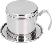 Vietnamese Coffee Filter, Stainless Steel Pour Over Coffee Dripper Cup to Prevent Coffee from Floating On Water Fit for Various Ground Coffee