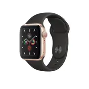 Apple Watch Series 5 (GPS) 44mm Gold AL Case Black Band - Good (Refurbished)