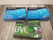 Sony DVC Mini-DV 60-Min LP-90 Blank Tapes (2) & FUJIFILM DVC 60-min LP-90 (1)