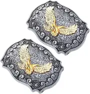 [TEMPNAP] 2pcs Retro Trouser Belt Buckle for Men Elegant Replacement Buckle for Suits Sturdy Design for Everyday Wear and Special Occasions