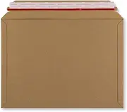 [Pack of 25] Greener Route™ A4+ (248x345mm Flat) Strong Rigid Cardboard Envelopes/Corrugated Capacity Book Mailers 209x312x40mm, Heavy Duty 400gsm, Peel & Seal, Rip & Strip, RM Large Letter