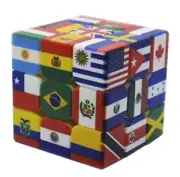 National Flags Puzzle Cube Magnetic Magic Speed Puzzle 3X3X3 Kids Gift