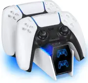 PS5 Charging Station, Playstation 5 PS5 Controller Charger Station with 2 Pac...