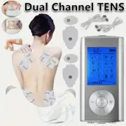 Pain Relief Massager Rechargeable Dual Channel Body Physio 4 Pads TENS Machine