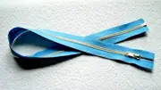 23 inch Robin's Egg Blue & Brass #5 Separating Zipper New!