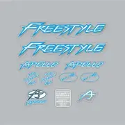 Apollo - 1996 Freestyle blue decal set - Old school bmx