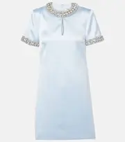 [Self-Portrait] Self-Portrait Embellished satin minidress AU 8 blue